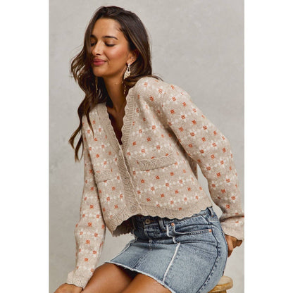Daisy Darling Floral Knit Cardigan