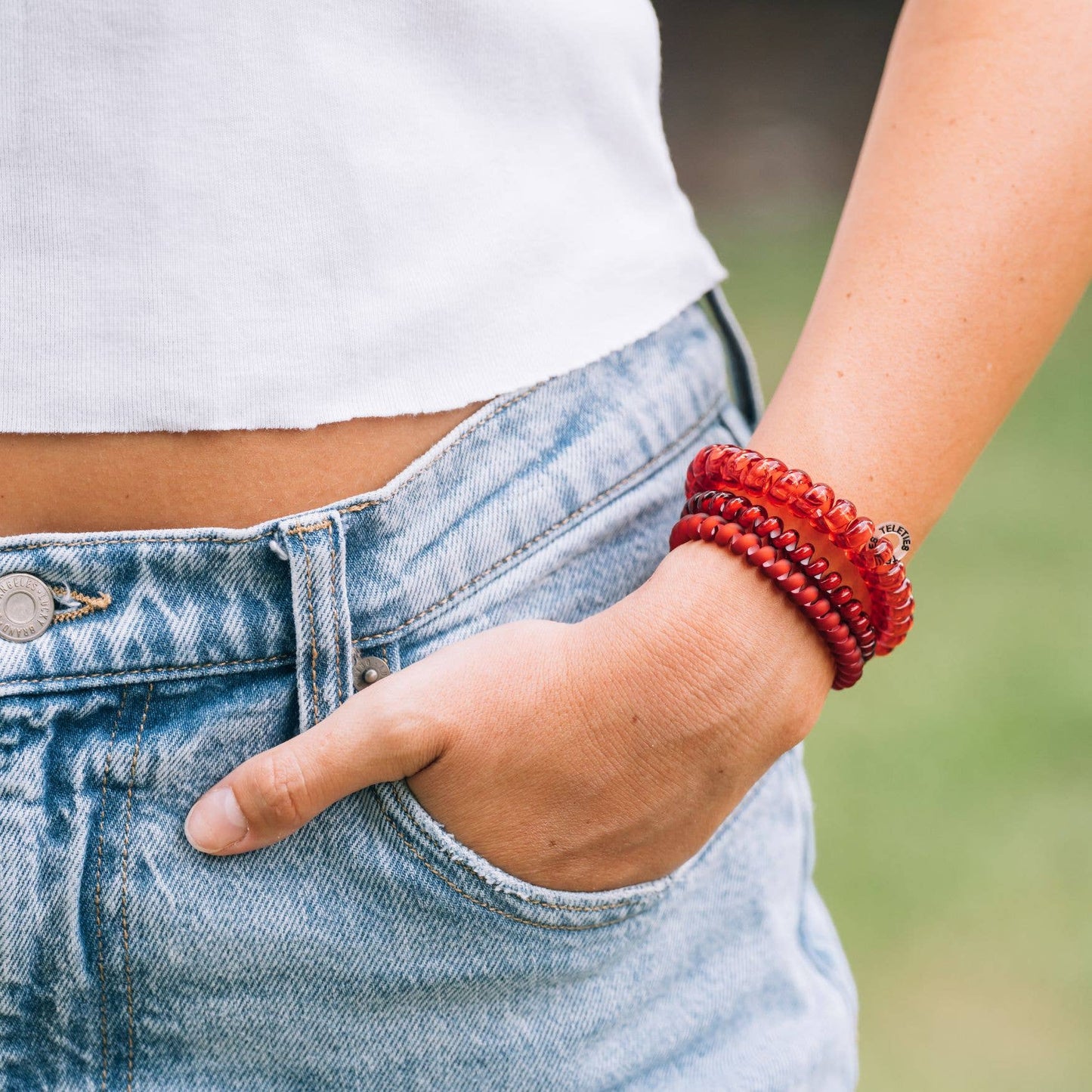 TELETIES - Spiral Hair Coils | Large | Red Carpet Ready Hair Ties