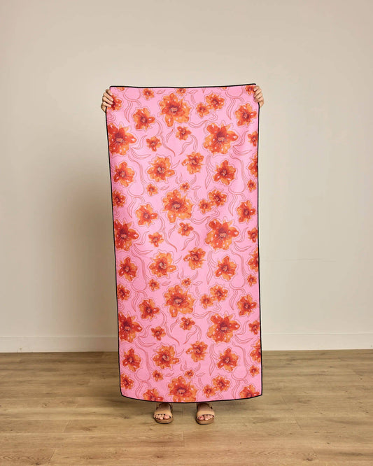 Geometry - Floral Star Burst Beach Towel
