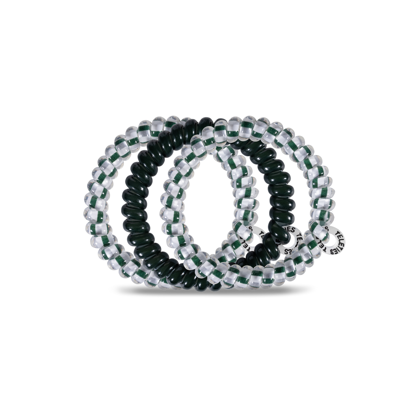 TELETIES - Spiral Hair Coils | Small | Michigan State Univ. Hair Ties