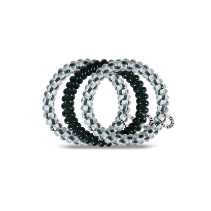 TELETIES - Spiral Hair Coils | Small | Michigan State Univ. Hair Ties