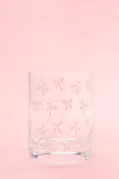 Pink Bows Cocktail Glass