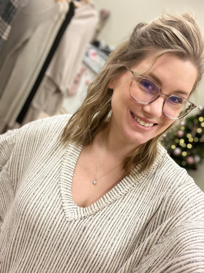 DOWN TO EARTH STRIPED TOP
