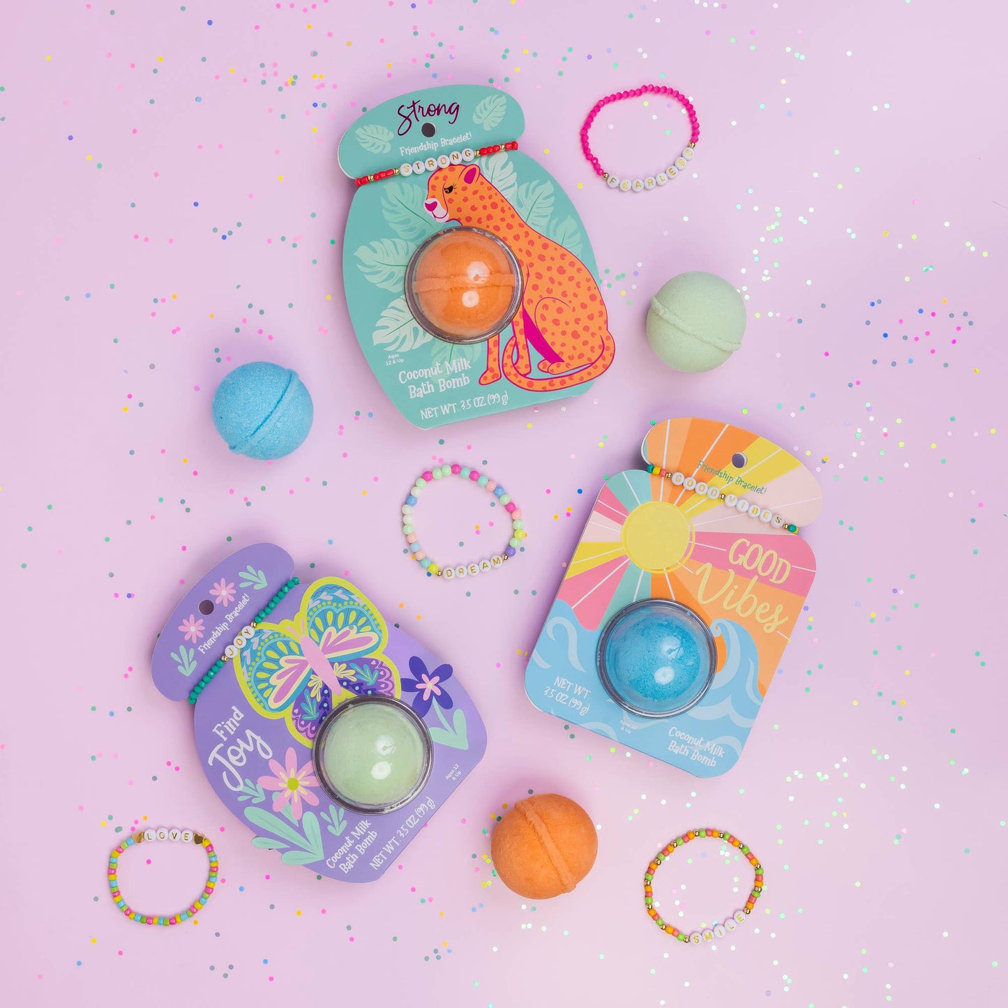 Friendship Bracelet Bath Bomb - Fearless | Forever Young Collection