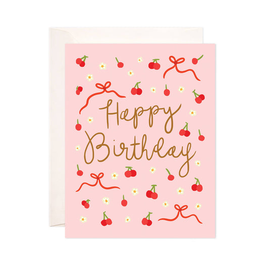 Birthday Cherries Greeting Card - Birthday Card
