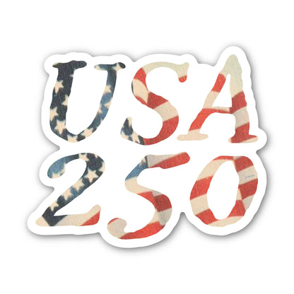 Big Moods - USA 250 Flag Text Sticker