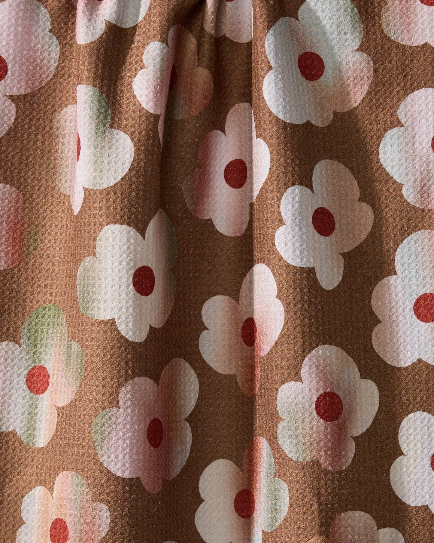 Geometry - Brushed Bouquet Brown Tea Towel