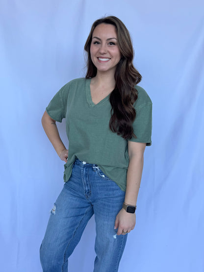 The Washed V-Neck Tee
