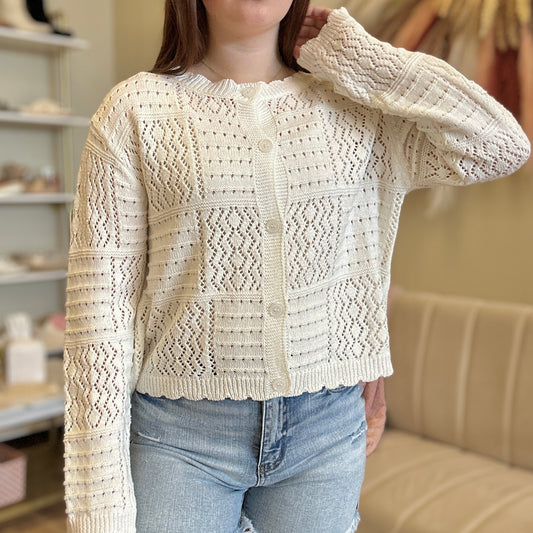 The Harbor Pointelle Cardigan