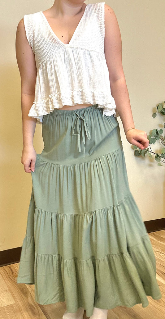 NO LONGER THERE CROPPED BABYDOLL TOP
