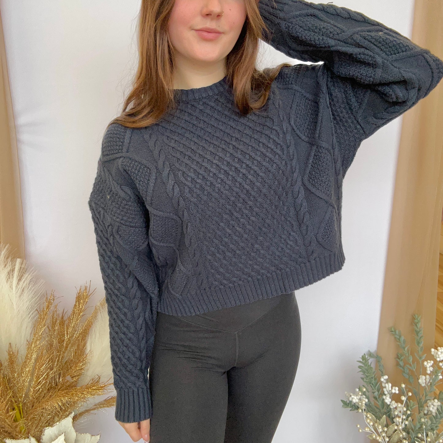 Winter Waves Cable Knit Sweater