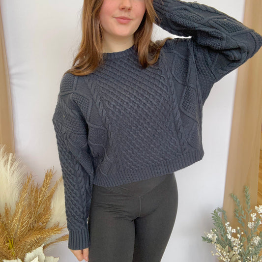 Winter Waves Cable Knit Sweater