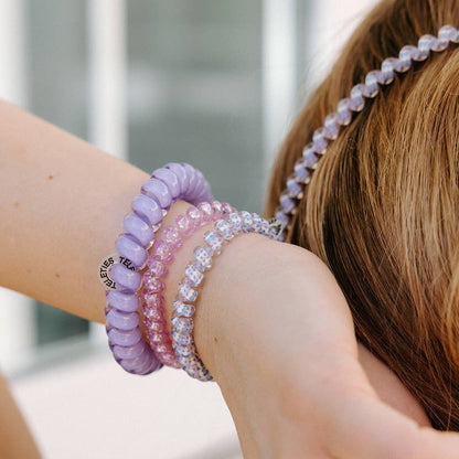 TELETIES - Spiral Hair Coils | Large | Lavender Mist
