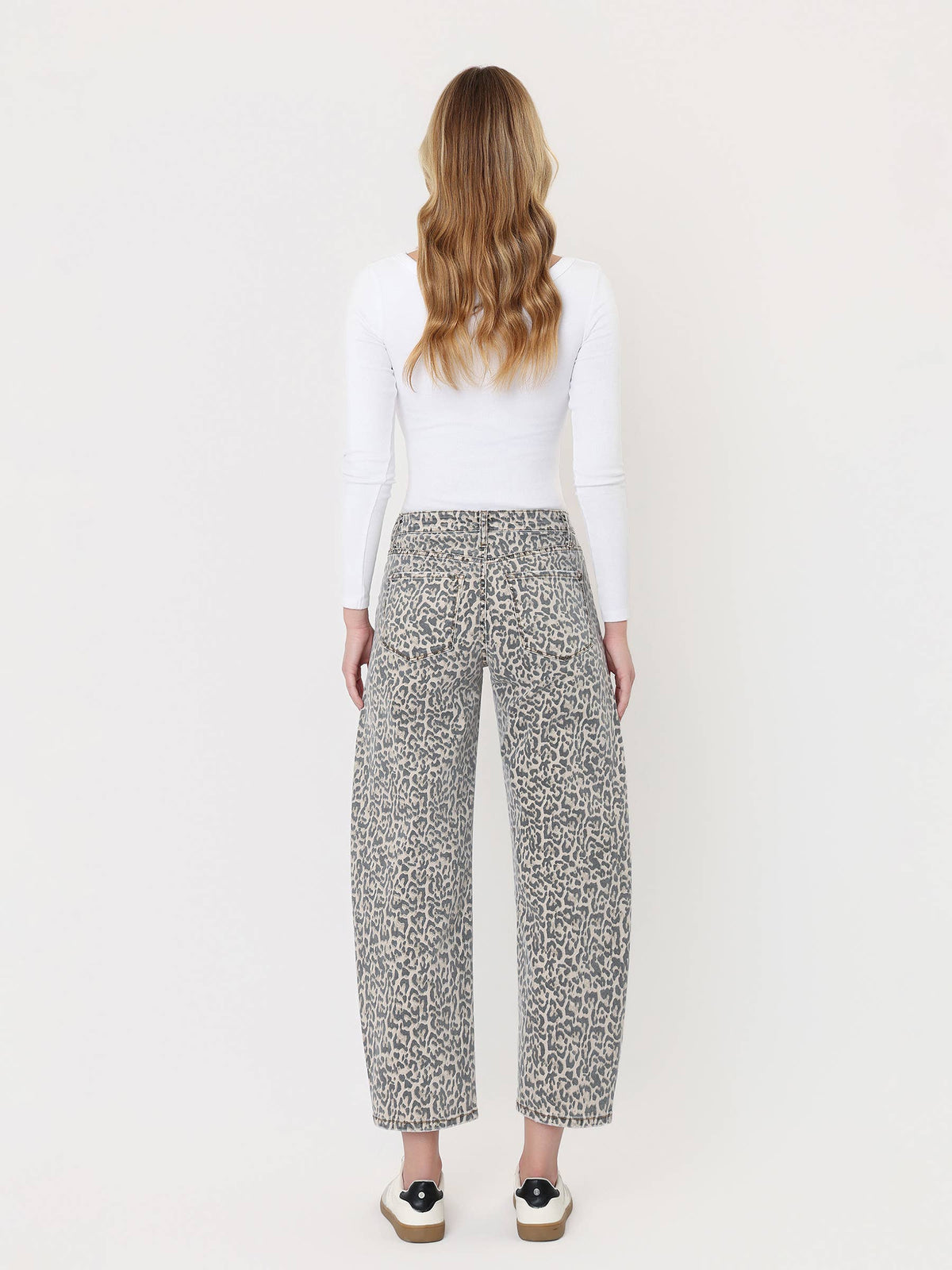 The Not So Basic Leopard High Rise Barrel Jeans