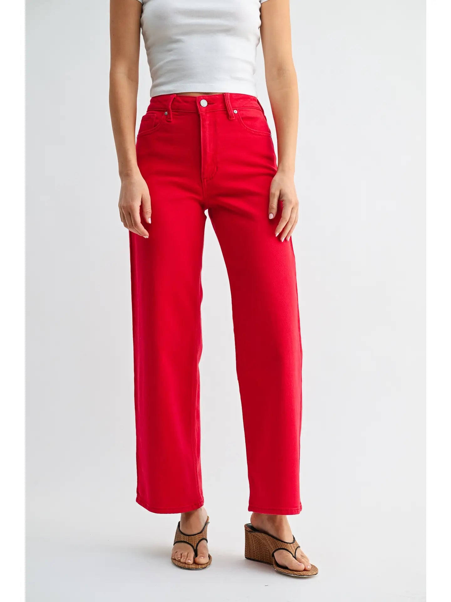 Ally Red Vintage Straight Jean