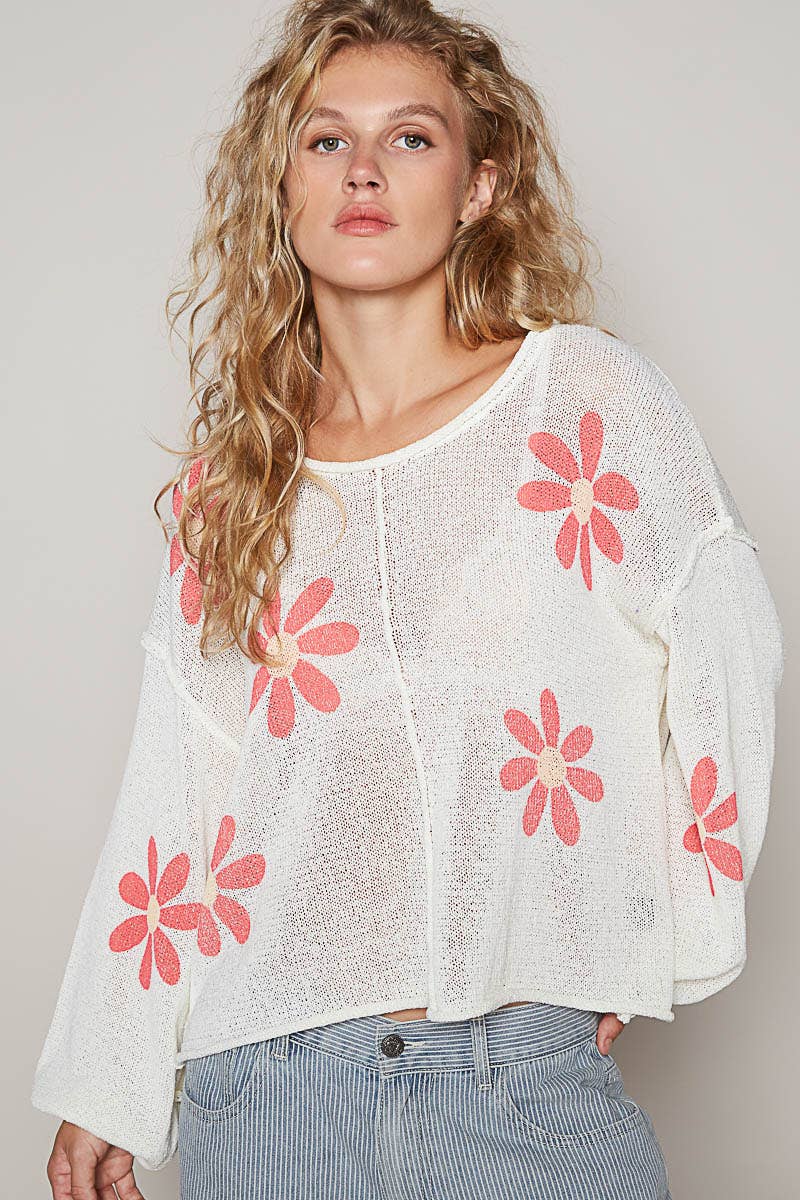 Petal Puffs Sweater Top