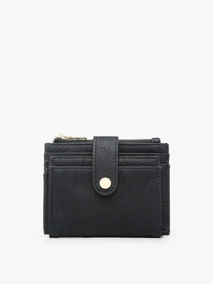 Sam Mini Snap Wallet/Card Holder: Brown