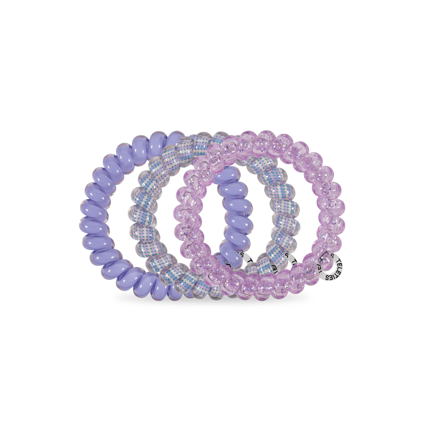 TELETIES - Spiral Hair Coils | Large | Lavender Mist