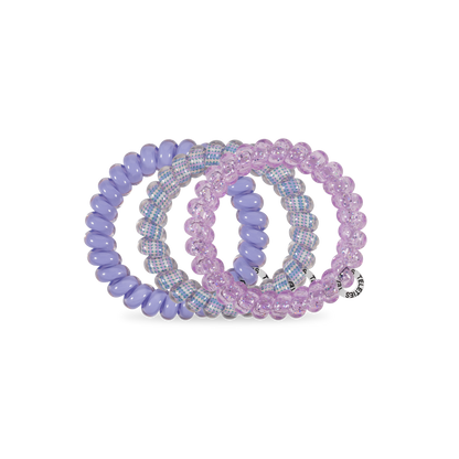 TELETIES - Spiral Hair Coils | Large | Lavender Mist