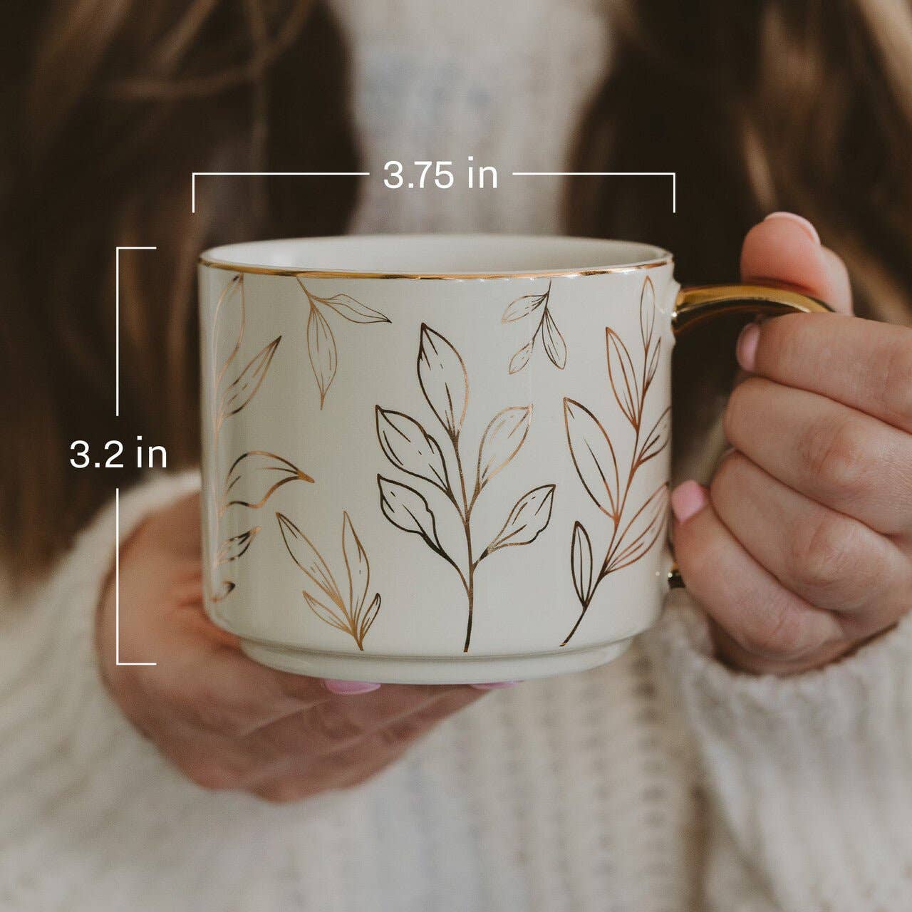 Orange Navy Plaid Coffee Mug