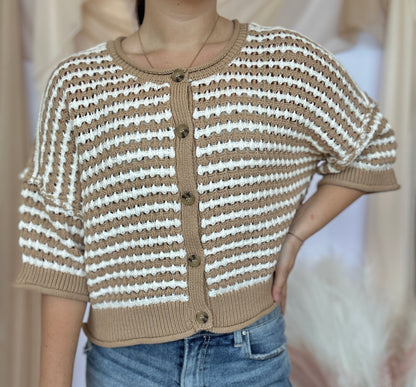 Kiara Stripe Knit Cardigan