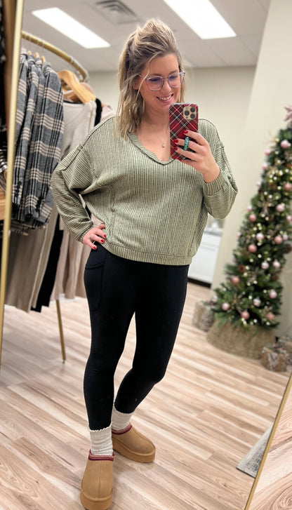 DOWN TO EARTH STRIPED TOP