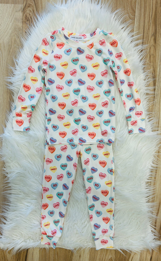 Candy Hearts Toddler PJ Set