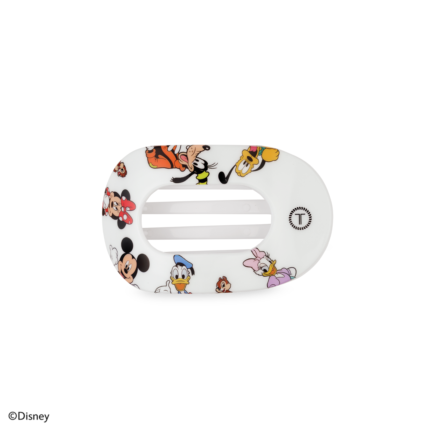 TELETIES - Flat Round Hair Clip | Small | Mickey and Friends