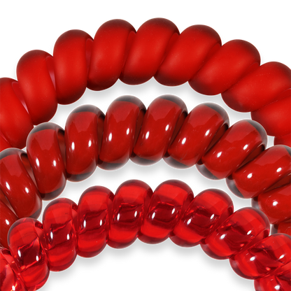 TELETIES - Spiral Hair Coils | Large | Red Carpet Ready Hair Ties