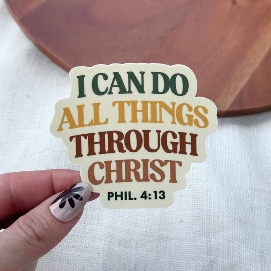 Big Moods - "I can do all things through Christ" Bible Verse Sticker