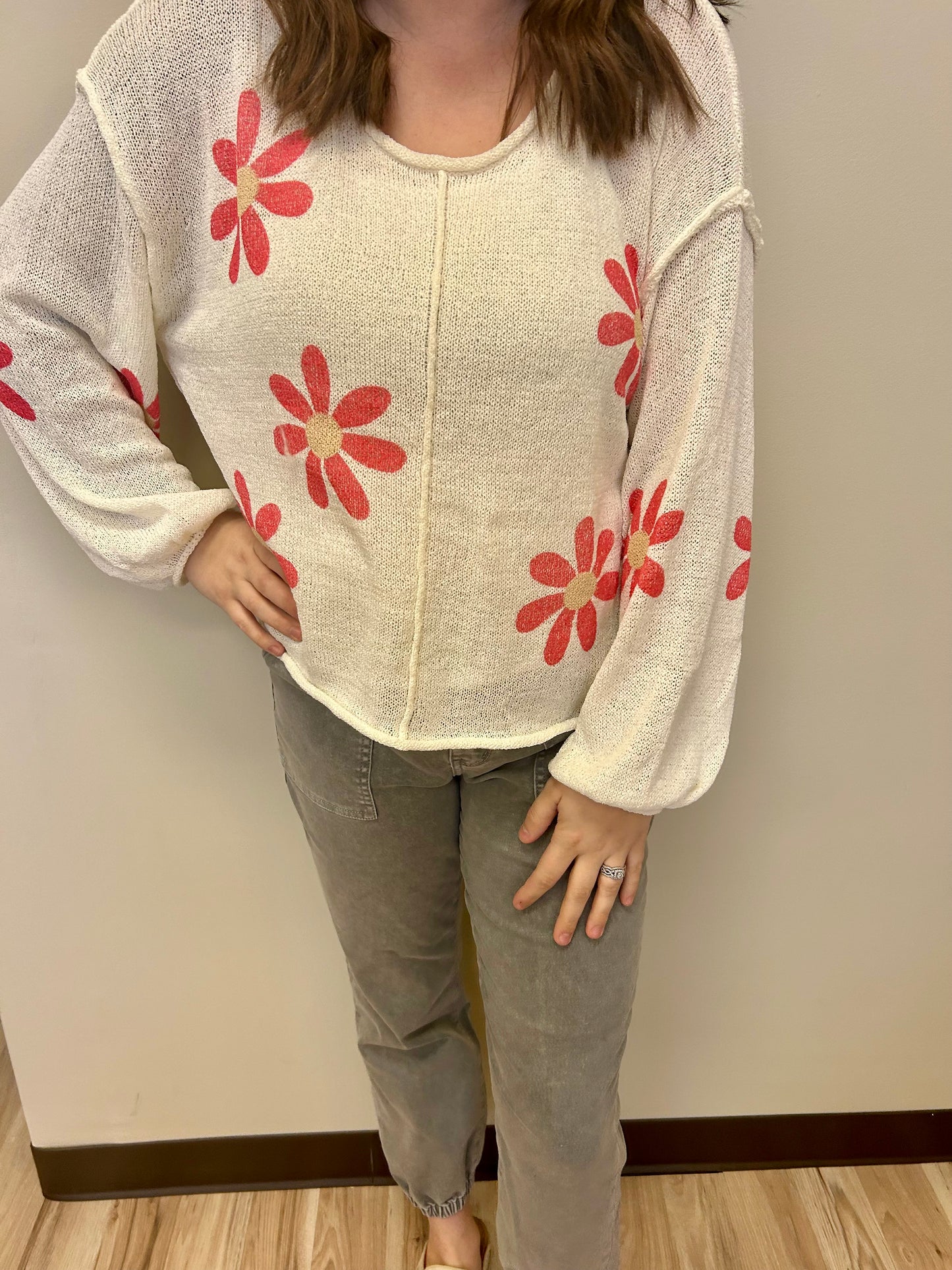 Petal Puffs Sweater Top