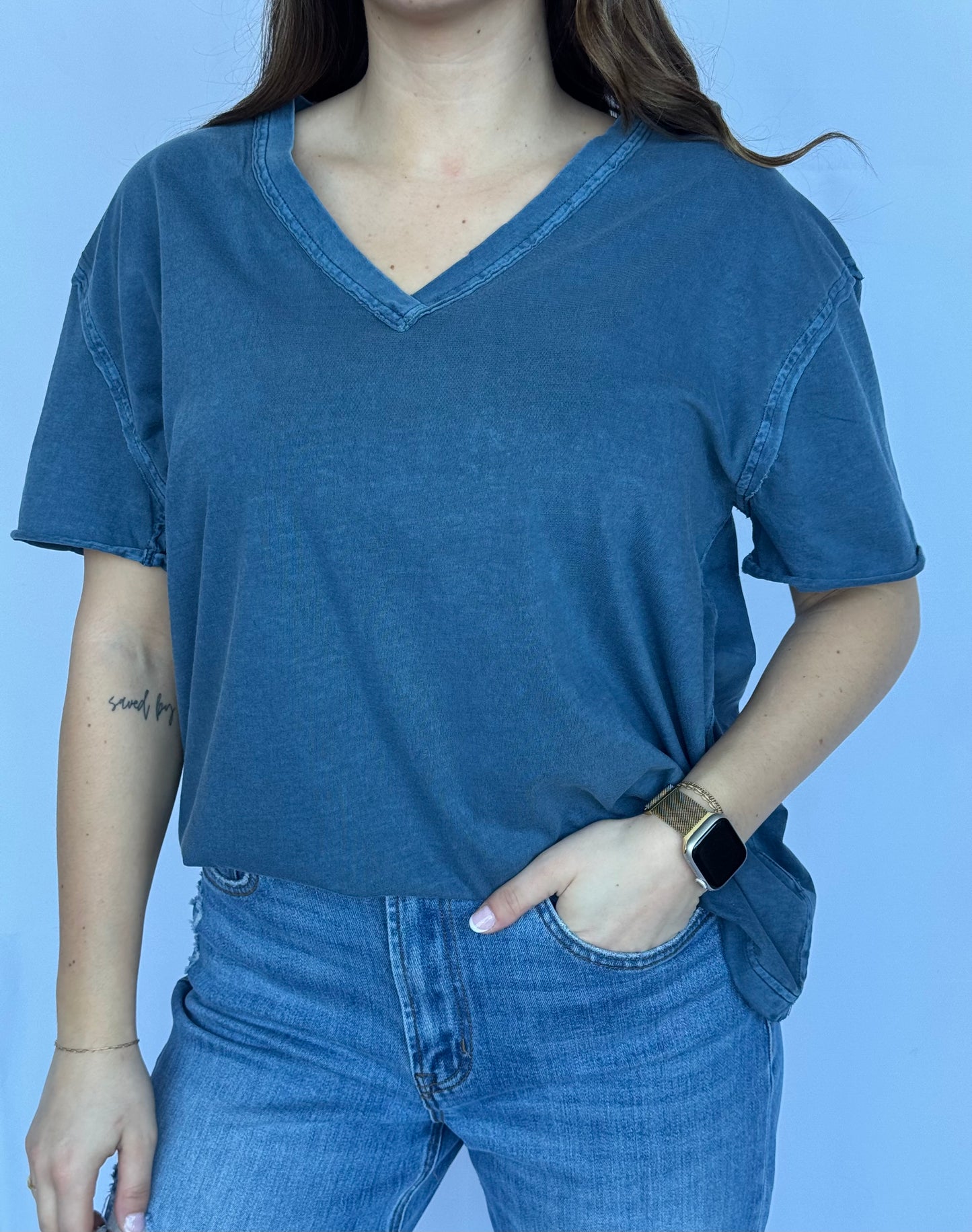 The Washed V-Neck Tee