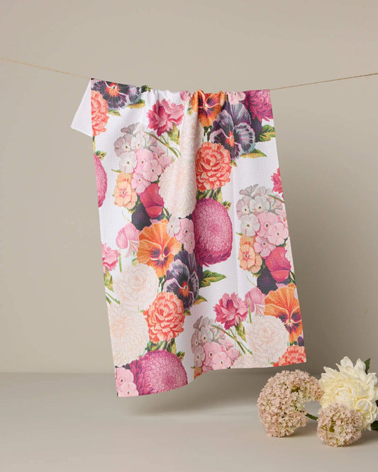 Ecstatic Blooms Tea Towel-Geometry