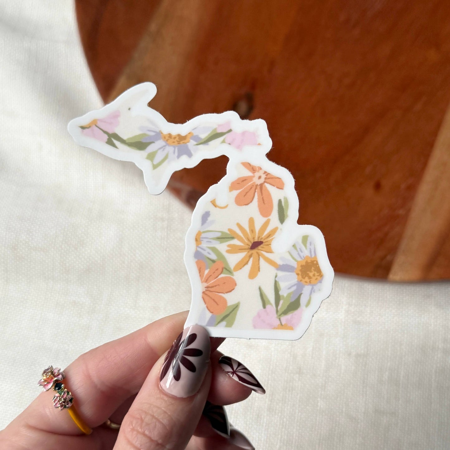 Big Moods - Michigan Floral Pattern Sticker
