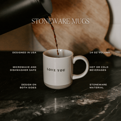 Brown Fall Leaves Stoneware Mug