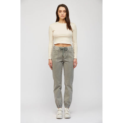 Cropped Out Joggers - Ash Grey
