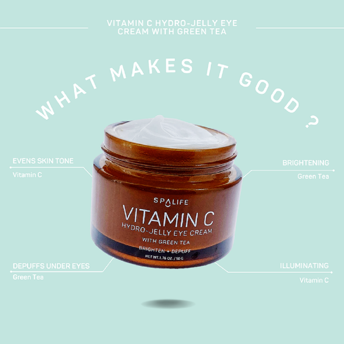 Brighten + Depuff Vitamin C hydro-Jelly Eye Cream-1.76oz