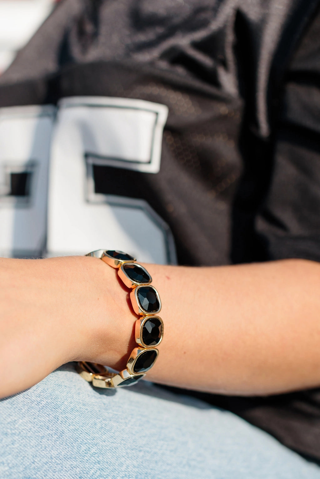 Colored Glam Bracelet-Black