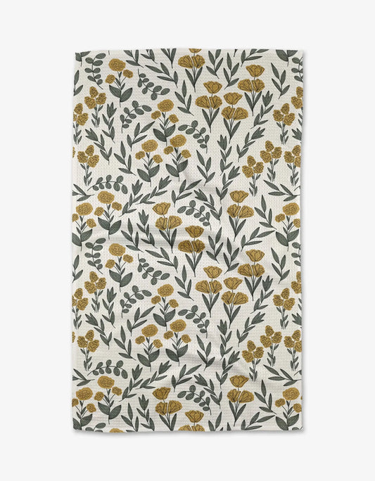 Geometry - Charolette Yellow Tea Towel