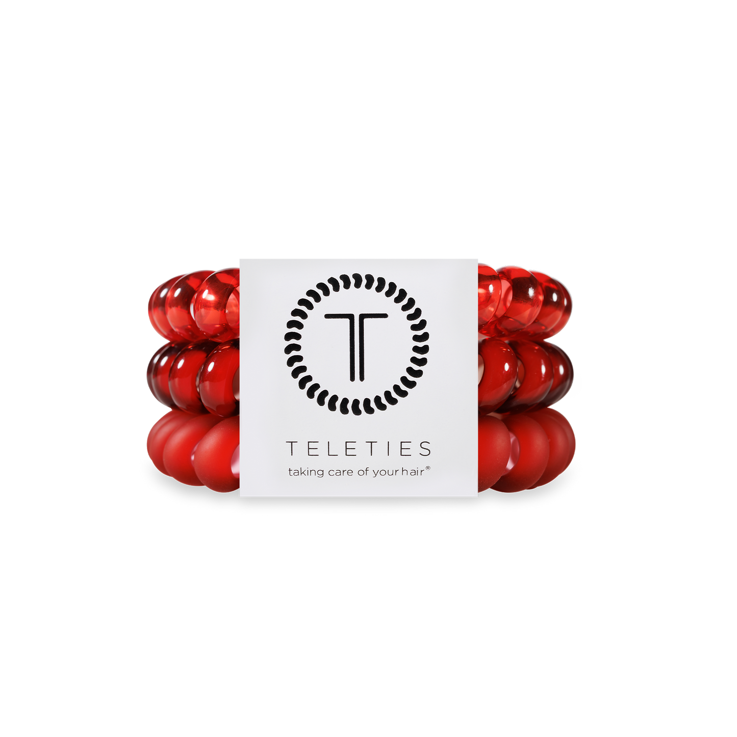 TELETIES - Spiral Hair Coils | Large | Red Carpet Ready Hair Ties
