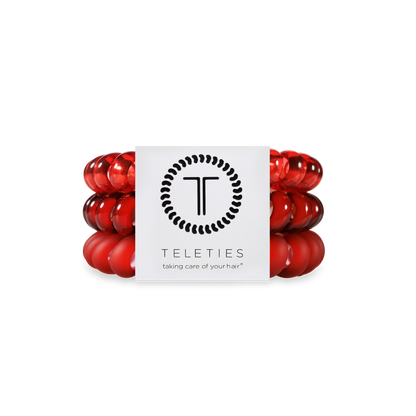 TELETIES - Spiral Hair Coils | Large | Red Carpet Ready Hair Ties