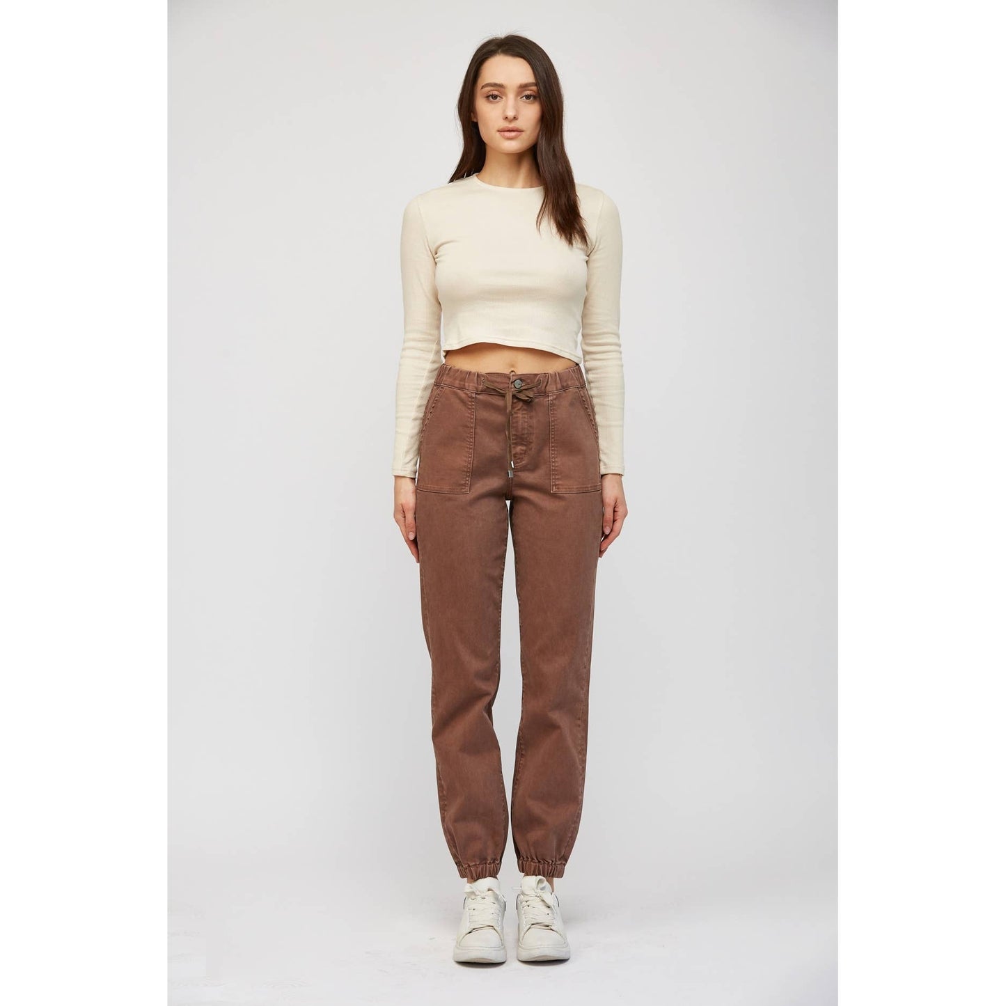 Cropped Out Joggers - Cocoa