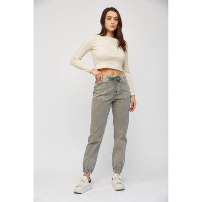 Cropped Out Joggers - Ash Grey