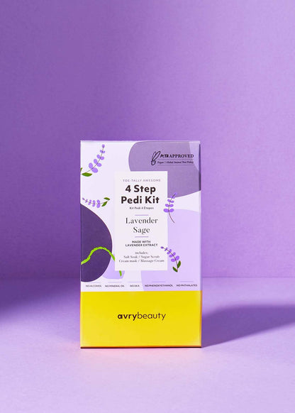 AvryBeauty - 4 Step Pedi Kit - Lavender Sage