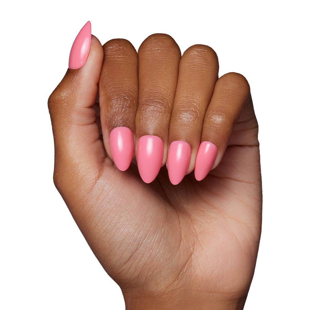 Glamnetic - Flamingo Pink Press-On Nails | Solid Nails | Short Almond