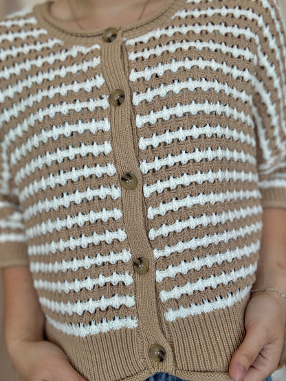 Kiara Stripe Knit Cardigan