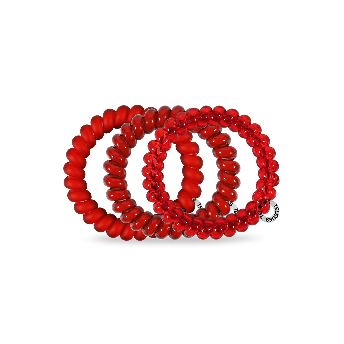 TELETIES - Spiral Hair Coils | Large | Red Carpet Ready Hair Ties