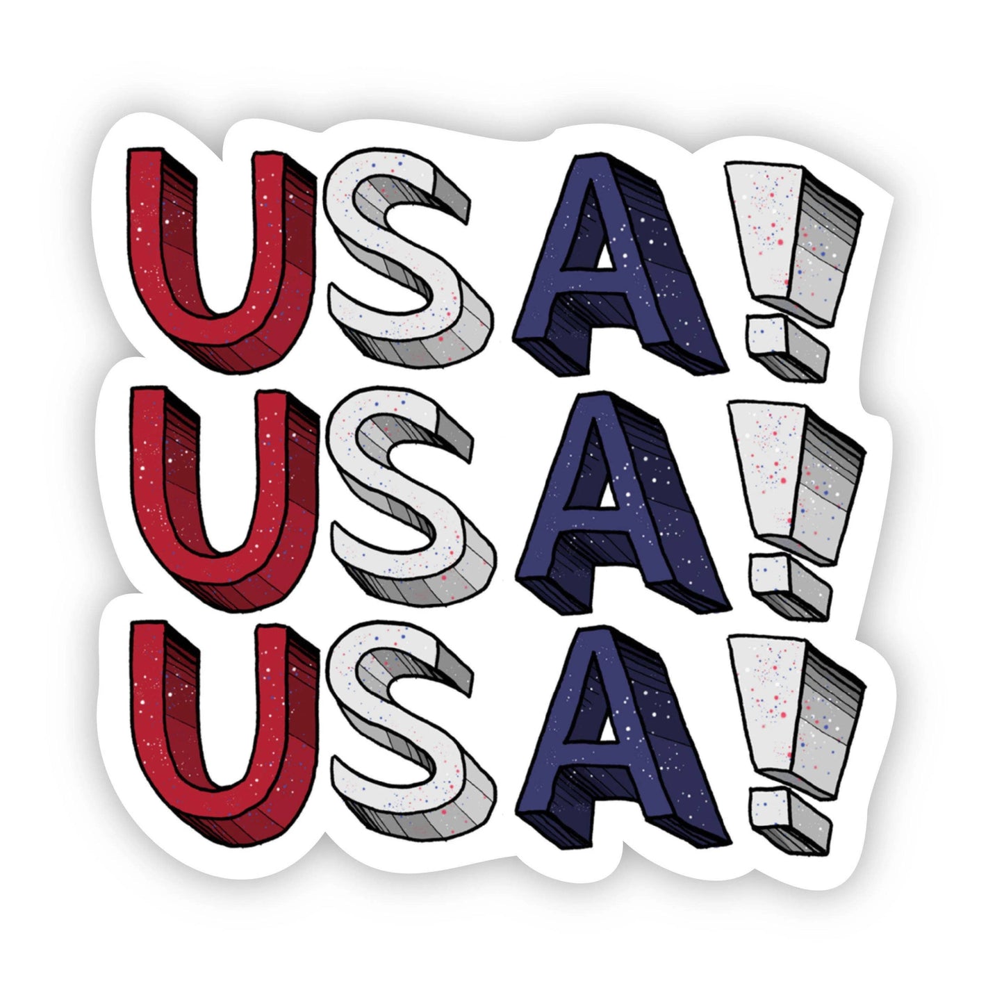 Big Moods - USA! USA! USA! Sticker