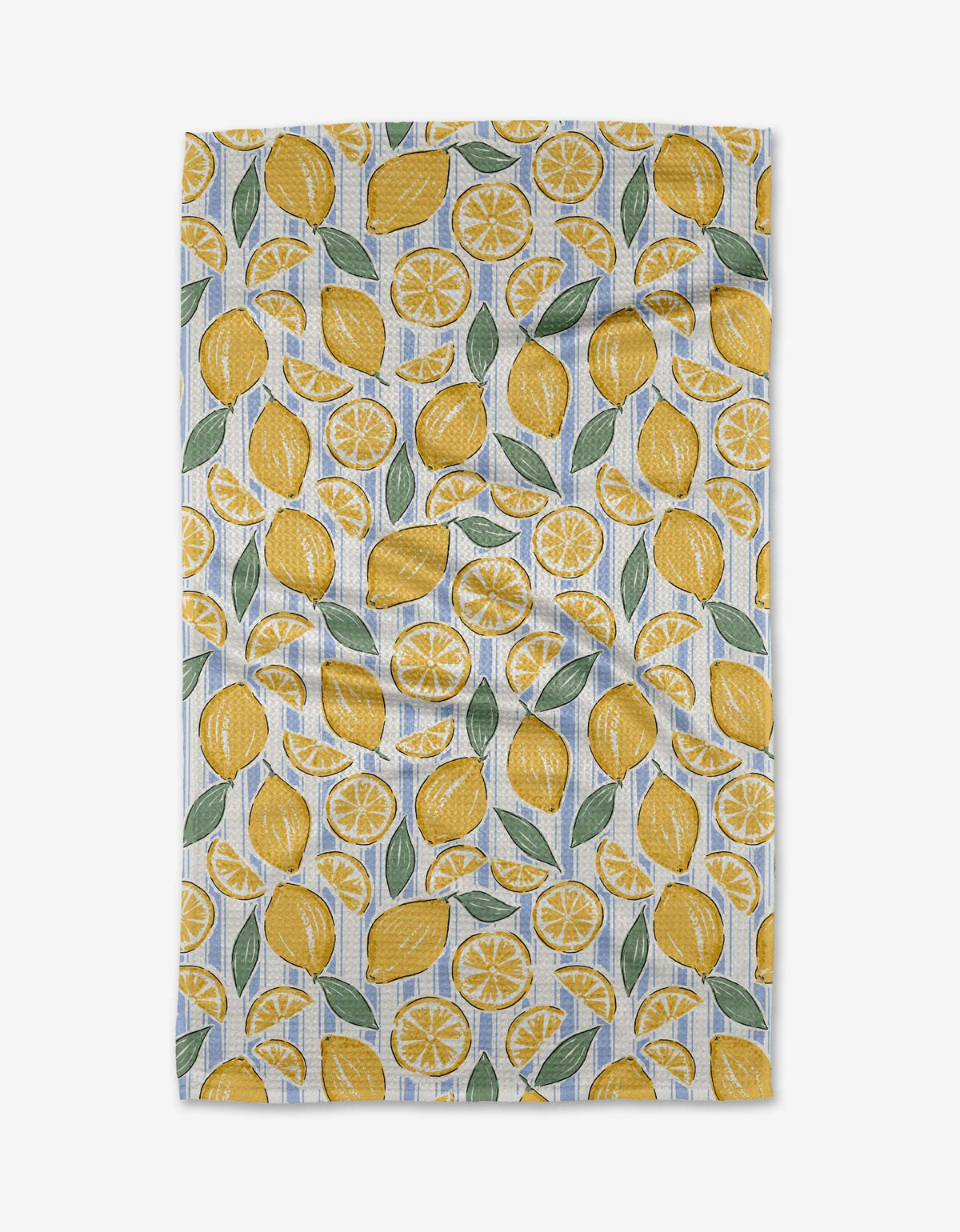 Sour Lemon Stripes Tea Towel-Geometry