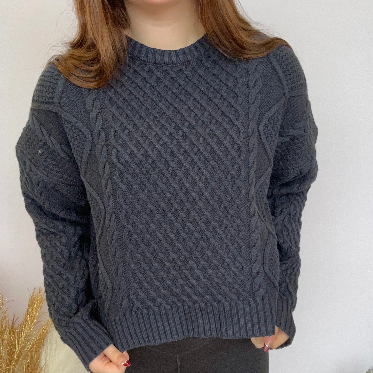 Winter Waves Cable Knit Sweater